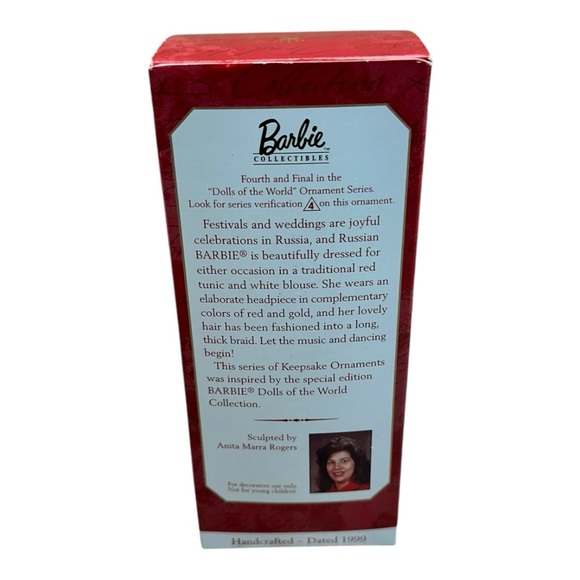 NIB Hallmark  Keepsake Ornament Russian Barbie Dolls of the World 1999 #4 - Picture 5 of 6